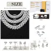 Yu Ying Pass Test 8-14mm Wide Gra Moissanite Diamond Gold Sterling Sier Cuban Link Chain For Men Hip Hop Necklace