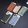 Universal Mobile Phe CardCase Multi Card Holder Zipper Back Sticker Case pour Iphes 8-14 Samsung Note Galaxy S23 Etc.