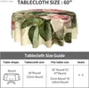 Tafelkleed Vintage Shabby Chic Roze Roos Bloemen Rond Tafelkleed 60 Inch Tafelkleed Waterdichte Tafelkleden voor Eettafel Feest Camping Y240401