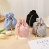 creative Fr Canvas Wedding Handbag Drawstring Pearl Sugar Bag Large Capacity Jewerly Gift Packing Bag U4Sm#