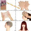 Wigs Synthetic wig Short Bangs Wig Female Bangs Bob Wig Wine Red Black Pink Orange Wig Party Day Shoulder Length