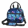 Bleu Beau Papillon Art Sacs À Lunch pour Femmes Boîte À Lunch Isolée Portable Déjeuner Thermique Ctainer Multifuncti Boîte De Nourriture 94bu #