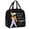 Queen Rock Quotes Saco de Almoço Isolado para Mulheres Portátil Cooler Térmico Freddie Mercury Lunch Box Beach Cam Travel Food Bags t16L #