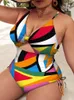 2023 grande grande taille maillots de bain femmes une pièce maillot de bain Push Up maillots de bain baigneurs maillot de bain femme 240318