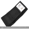 Touch Fastener Men's Short Wallet Fi Leisure Multi-Positi 3 Fold Purse Drable Black Mane Coin Pocket Daily Använd U0A4#