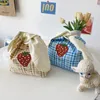 Kawaii Lunch Bag Donna Ins Orecchie di coniglio Piega Arco Borse Giapponese Carino Impiegato Cvenient Lunch Box Tote Borse per alimenti 80aJ #