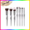 OEM -индивидуальная логотип Make Up Brash Inervice Lassic Black/White Gooden Harder Nylon 8pcs/Set Makeup щетки творческий дизайн