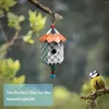 Autres fournitures d'oiseaux Mangeoire à pendentif en métal en plein air suspendu oiseaux sauvages volière décoration jardin cour fenêtre perroquet distributeur d'alimentation