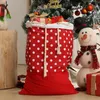 Großer Weihnachtsfest Santa Sack Classic Style Rope Drawess Durchsichertes leeres Leinwand Geschenktüte übergroße Eve Tasche Weihnachtsgeschenk für ihren D8BM#