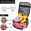 Tropical floral almoço saco para criança rosa frs lancheira escola portátil isolado tote alimentos sacos oxford gráfico refrigerador saco d0Wn #