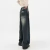 Dżinsy damskie Harajuku streetwear retro moda jesień kobiety wysoka talia luźne luźne szerokie nogi dżinsowe spodnie Y2K workowate spodnie