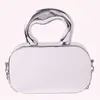 Drawstring Women Chain Strap Bag Metal Handles Mini Box Solid Color Acrylic Mirror Vintage Style Square Everyday Shoulder