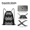 God Is Love Death Metal Print Cordão Mochila Sports Gym Bag para Homens Mulheres Heavy Rock Gift Training Sackpack c12p #