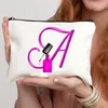 Wzór szminki Początkowa torba do makijażu Ołówek z zamkiem dziecięcego torebka podróżna ilustratyczne kosmetyczne torby toaletowe obudowa b4ya#