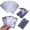 10PCS Waterproof Transparent Cover Kobiety Kobiety Mężczyzn Student Autobus Uchwyt karty autobusowej Case Busin Credit Credit Card Bank Card Card Sleeve Protect L37z#