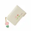 Varumärkesdesigner plånböcker Floral Mönster Små plånböcker Kvinnor Soft Pu Leather Mini Coin Bag Ladies Card Holder FI Purse Female G73C#