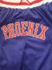 Short authentique pour hommes, Phoenix, Suns, basket-ball, rétro, maille brodée, décontracté, athlétique, équipe de gymnastique, 06