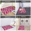 Bath Mats Mat For Shower Home Decor Red Cheetah Print Foot Leopard Vintage Toilet Pad Quick Dry Non Slip DIY Bathroom Accessories