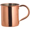 Mugs 400ML Pure Copper Mug Durable Coppery Beer Coffee Milk Cup Cocktail Whiskey Glass Drinkware Bar Tool