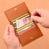 PU Leather Kreditkartenbeutel Slim und Compact Bank Id Card Case Führerschein Geldbörse Einfacher Busin -ID -Kartenhalter Geldbeutel E46A#