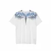 Marca de moda de verão mb marcelo manga curta marcelo clássico phantom wing camiseta cor penas de penas lâmina casal meio t-shirtfrt6