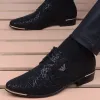 Laarzen mannen trouwschoenen microfiber leer formeel bedrijf puntige teen teen voor man jurk schoenen heren oxford flats