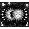 Gobelin Słońce i Księżyc Tobestry Wisząca Czarna biała estetyka jako sztuka