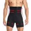 Men mage kontroll shorts body shaper compression hög midja tränare magen mage kontroll bantning forma boxare underkläder fajas 240327