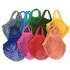 Hot Sale Mesh Net Shop Bag LG Handla axelväska Återanvändbar fruktsträng livsmedelsbutik Cott Tote Mesh Woven Net Väskor H6UW#
