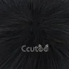 Perucas Mary Lady Curta Preto Cinza Estilo Misto Resistente ao Calor Cabelo Sintético Cosplay Peruca + Boné Peruca Grátis