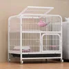 Cat Carriers Simple Iron Mesh Cage Indoor House Pet Supplies Household Three Floors Villa Oversized Balcony With Wheels