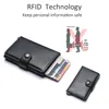 New RFID Men Cart Cartetes Carb Fiber Holder Slim Mini Carteira pequena bolsa de machos mey saco machos 03pw#