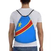 Custom Flag Of Cgo Kinshasa Сумки на шнурке для магазина Рюкзаки для йоги Женщины Мужчины Флаг Заира Спортивный тренажерный зал Sackpack 417Q #
