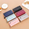 FI Kvinnor LG Tjock plånbok Solid Color Clutch Large Capacity Rectangle Pick Pocket Mey Bag Ladies Pu Leather Coin Purse 32ET#