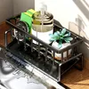 Küchenspeicherschüssel Klappe Organizer Pinsel Abfluss Schwamm Regal Organisatoren Rackhalter Regale zum Abtropfen von Seifenwaschbecken