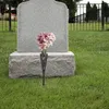 Vases 2 pièces panier de fleurs vase de pierre tombale support d'ornements de pelouse extérieure pour les décorations de cimetière