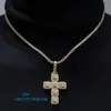 Großhandel Heißverkaufs Bling -Out VVS Moissanite Big Diamond Cross Halskette Anhänger