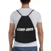 Custom Motorcycle BRP Can-Am Print Tasje voor Training Yoga Rugzakken Vrouwen Mannen Sport Gym Sackpack k0Ur #