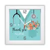 Table Clocks Thank You Square Wall Clock Modern Design White Frame Hanging Watch Desk Healthcare Hero RN Appreciation Gift