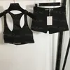 Bra kvinnor sporttank topp shorts set lyx bikinis baddräkt designer sexig underkläder sportiga yogaboxare underkläder delade baddräkter badkläder