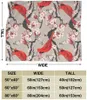 Blankets Cardinals Birds Cherry Flowers Soft Lightweight Warm By Ho Me Lili Flannel Blanket For Couch Bed Sofa Travel Camping Use