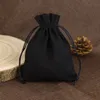 10 pcs/lot sac à cordon en coton noir anti-poussière m5P0 #