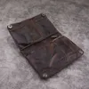 Herrhandgjorda rynkade plånböcker Originalläder Mey Clips Luxury LG Billfold Purse äkta läder Vertikala herrmynt Purse O5DD#