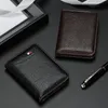 luxury Men Card Holder Leather Thin Mini Men's Wallet Small Pocket Purse Women Bank Credit Card Holder for Men Card Wallets 37iY#