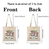 skzoo Pattern Cute Carto Animal Print Canvas Tote Bag Foldable Shop Bags Reusable Mini Bags Women's Bag 2024 Trend j35q#