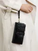 Retro dames triple vouw LG -portemonnee minimalistisch met polsband multi -kaartsleuf hand portemonnee J9L5#