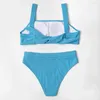 ZTVitality Solid Hoge Taille Sexy Bikini 2024 Aankomst Bh Bandage Badpak Braziliaanse Vrouwen Beachwear Biquini