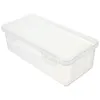 Plates Bread Storage Box Square Fruit Canister Fresh Keep Holder Plastic Trash Lid
