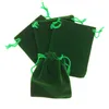 50pcs / lot 13x18cm 5x7 pouces 11 couleurs sacs Veet cordon pour fête d'anniversaire mariage sac cadeau de Noël logo personnalisé imprimé c11E #