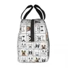 süßer Welpe French Bulldog Lunchbag warme Kühler thermisch isolierter Lunchbox für School Arbeit Picknick -Tasche W48R#